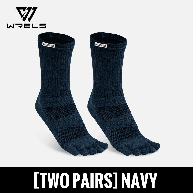 Five Finger Toe Socks | Arch Support Running Socks with Moisture-Wicking Cotton | 1, 2 or 3 Pairs