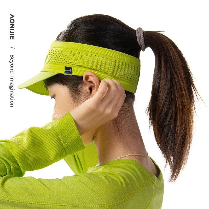 AONIJIE Topless Running Cap | Breathable, Sweat-Wicking, Sunshade Hat for Outdoor Sports
