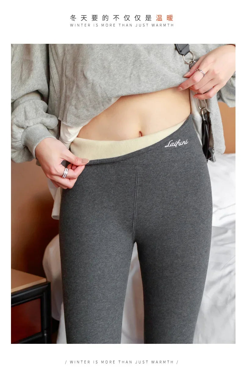Women's Thermal Apparel: Winter Warm, Casual High Waisted Thermal Pants, Thick Leggings For Fitness / Rungear