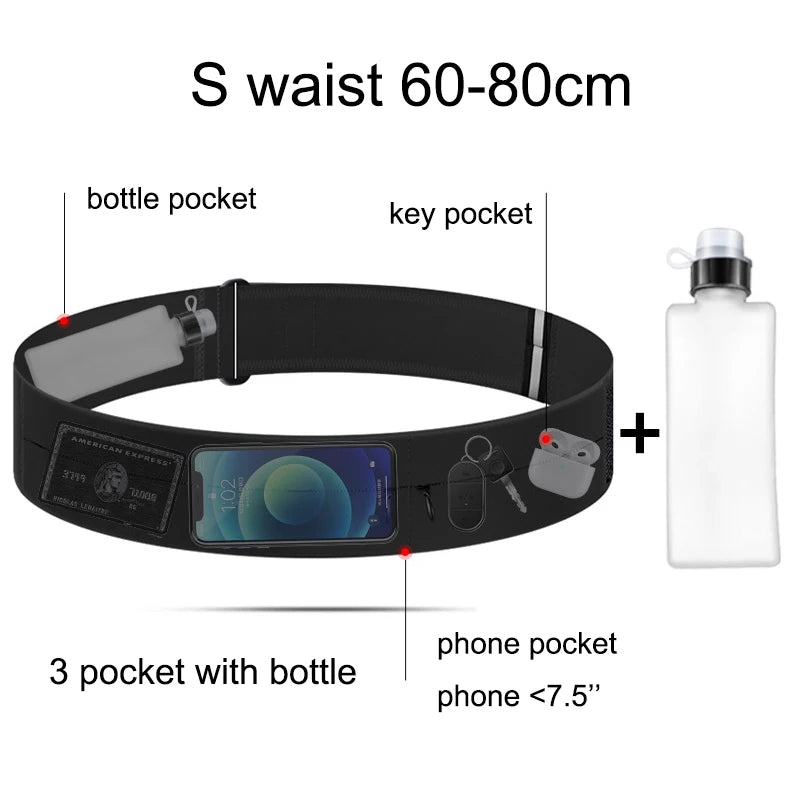 Running Belt with Water Bottle | Hydration Waist Pack for Men & Women