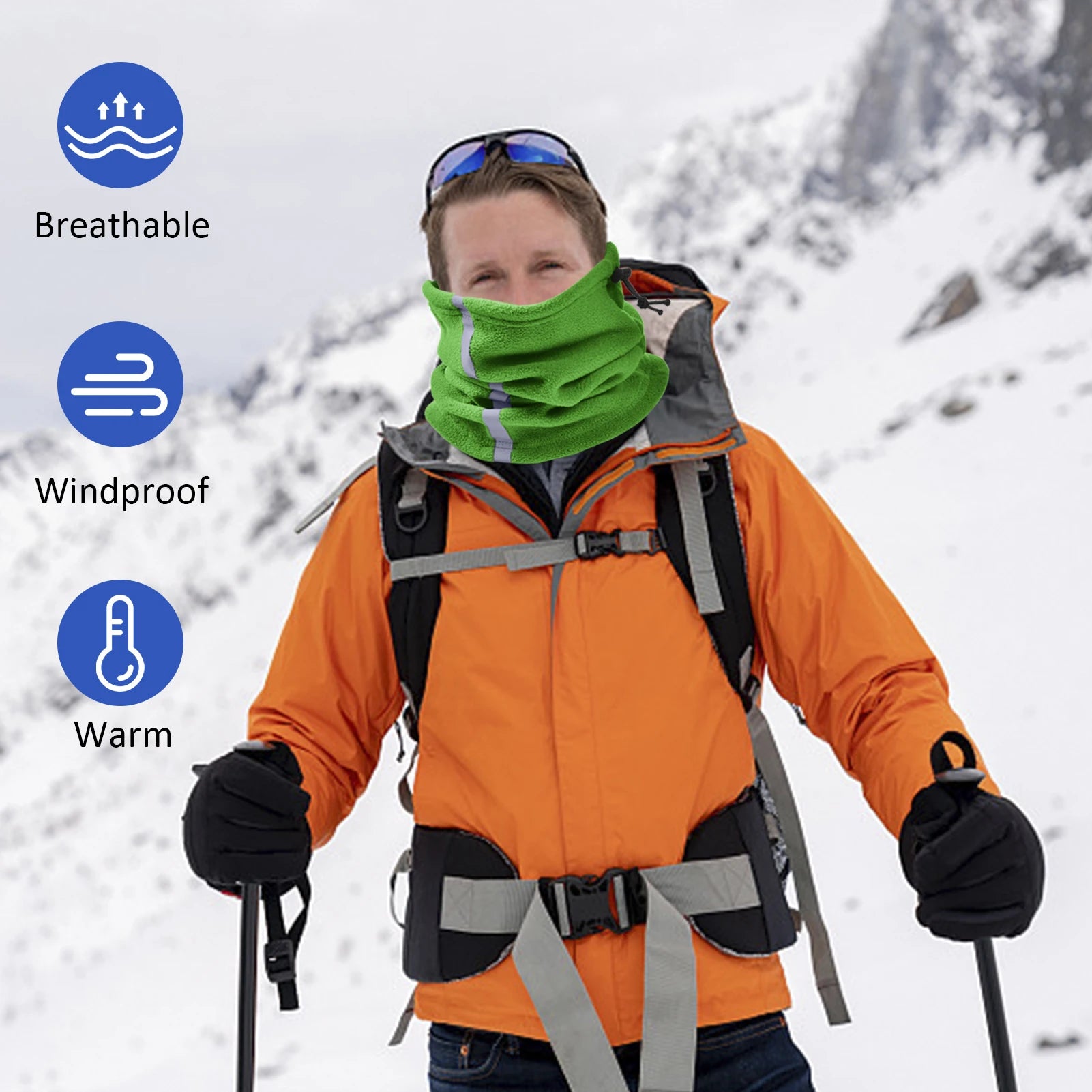 Reflective Fleece Neck Gaiter | Windproof & Adjustable | RUNGEAR