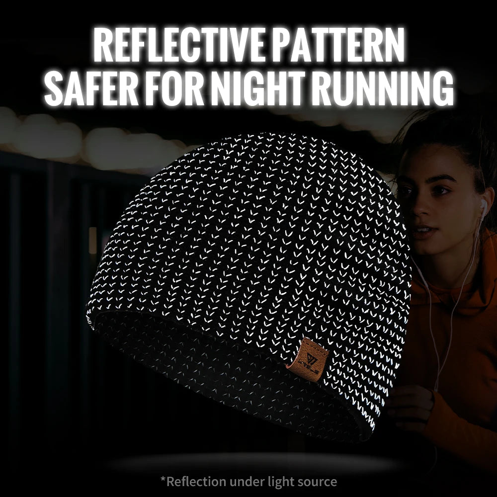 Winter Hat Apparel: WRELS Unisex, Reflective, Windproof, Winter Knitted Ear Protection Beanie / Rungear