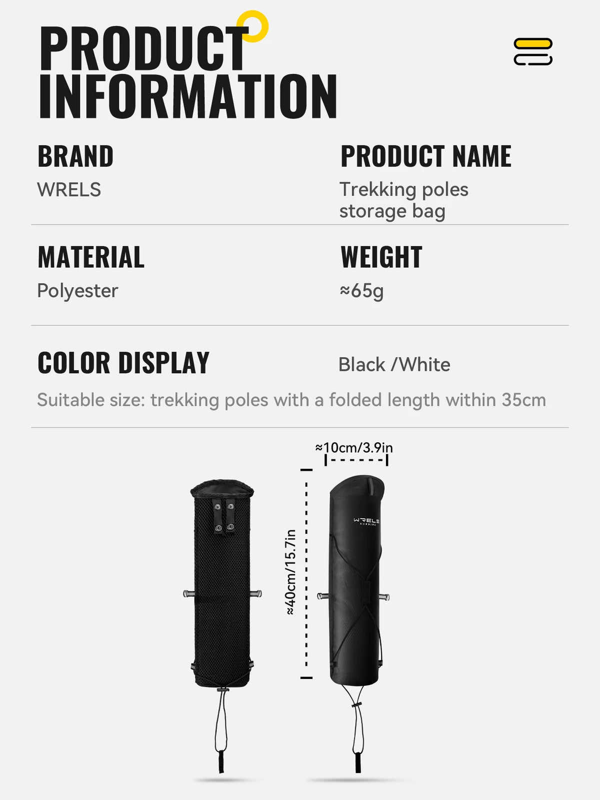 Ultralight Hiking Pole Storage Bag | Waterproof Nylon | Trail Running & Trekking