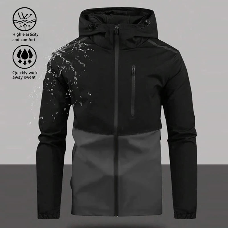 Men's Apparel Jackets: Waterproof, Windproof, Hooded, Multi-Pocket Windbreaker Jackets / Rungear