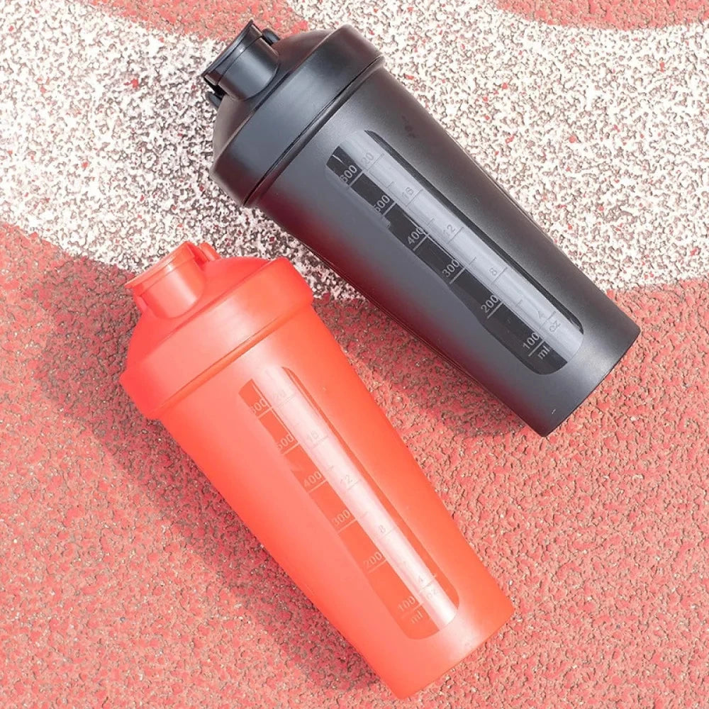 600ml Sports Protein Shaker Bottle – Lightweight Portable 20oz Plastic Shake Cup for Gym, Running & Fitness | RUNGEAR