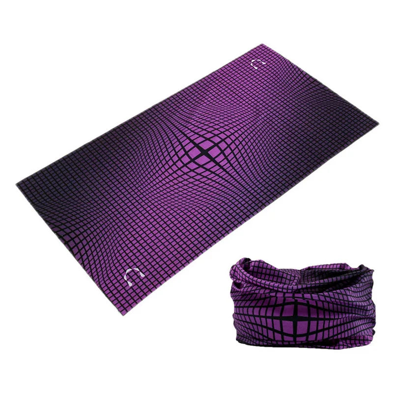 Versatile Seamless Buff for Men & Women – Gradient Bandana, Mask, Running Headband, Face Shield