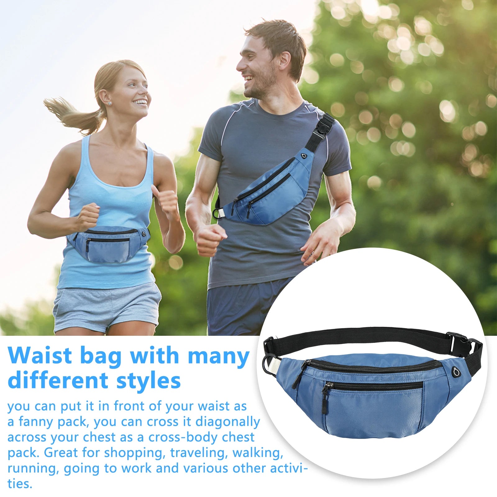 Running Accessories Gear: Unisex, Lightweight, Crossbody Belt Bag Waist Packs for Outdoors / Rungear Running Hiking Travel