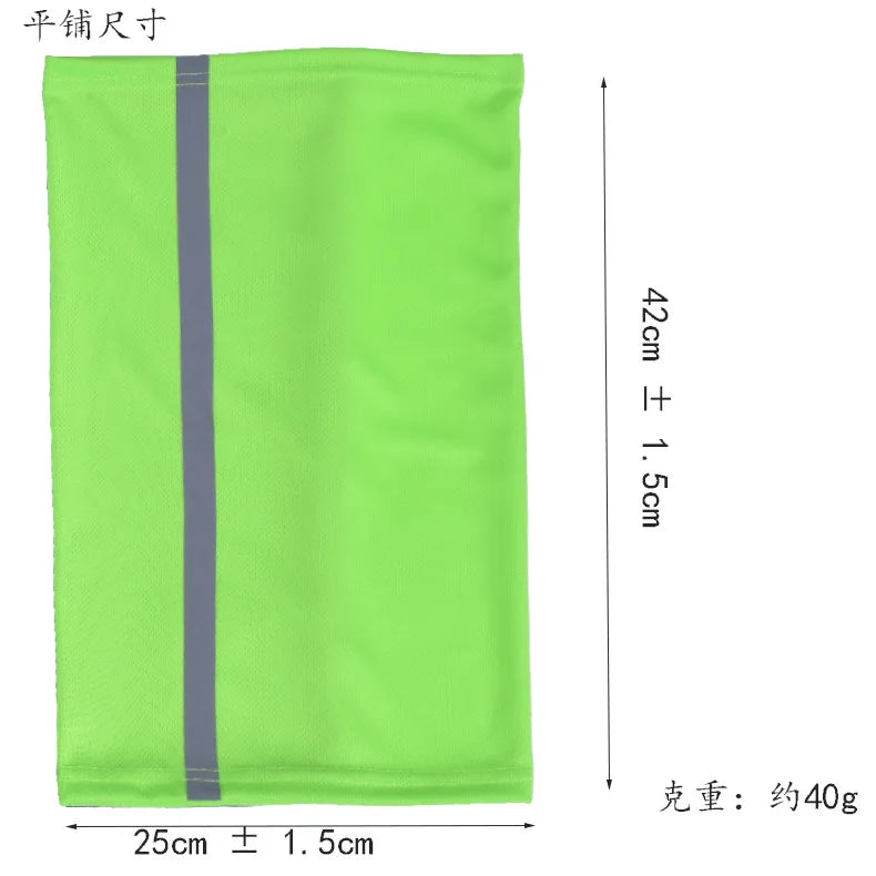 Reflective Running Gear: Neon Safety, UV Protection, Wind Protection Neck Gaiter / Rungear
