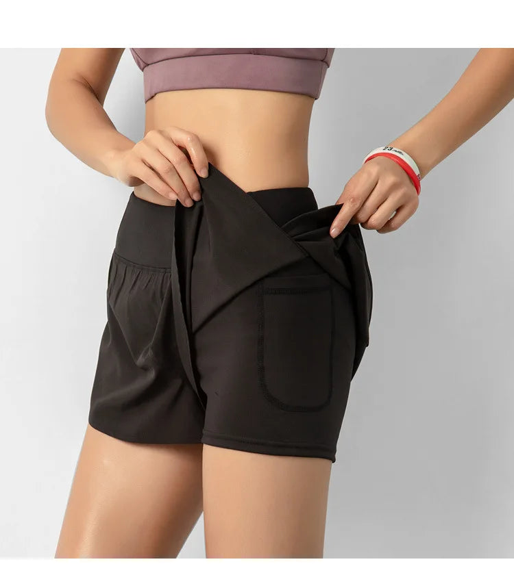 Women's Quick Dry Shorts: Summer, Double-Deck, Breathable Running Fitness Training Shorts / Rungear