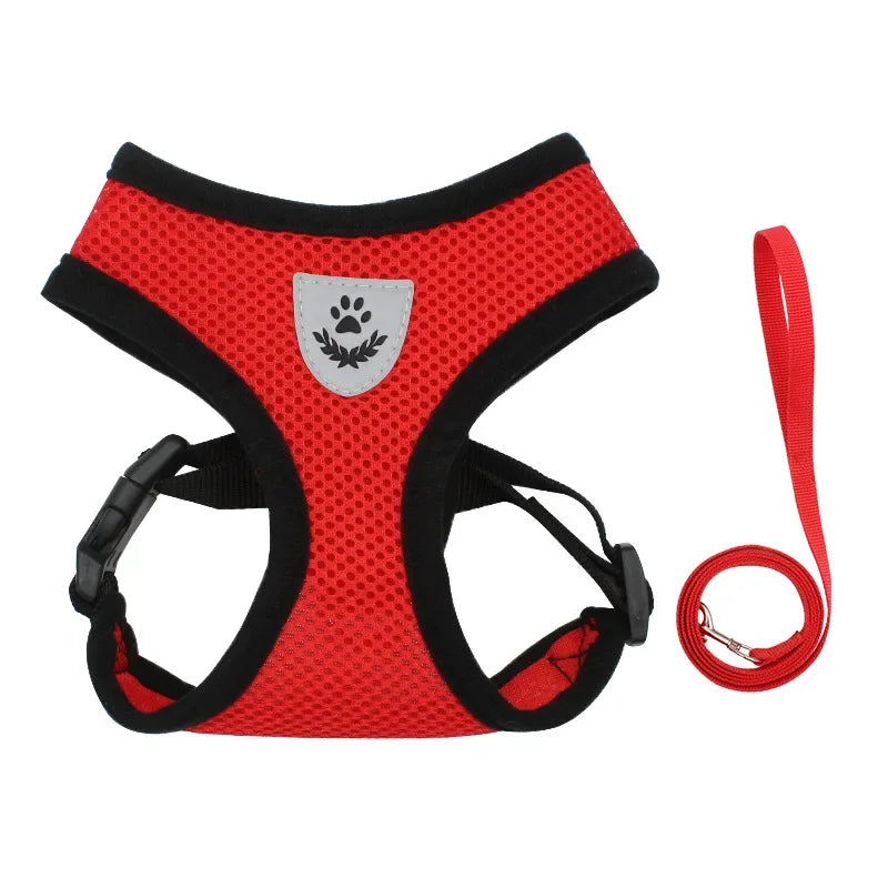 Breathable Mesh Dog & Cat Harness | Reflective, Quick-Release | Small to Medium | 6 Colours