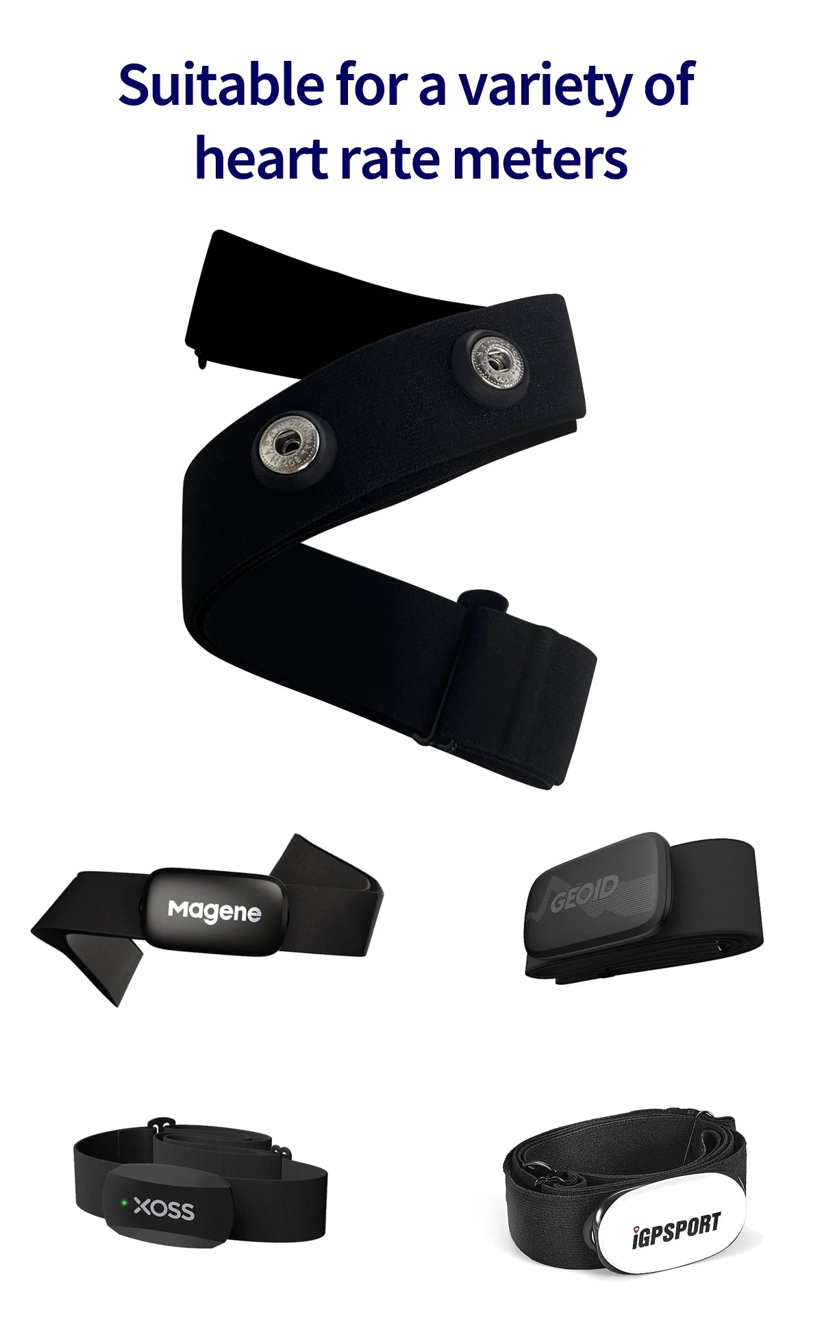 Heart Rate Monitor Chest Strap | Compatible with Garmin, Wahoo, XOSS, iGPSPORT & More