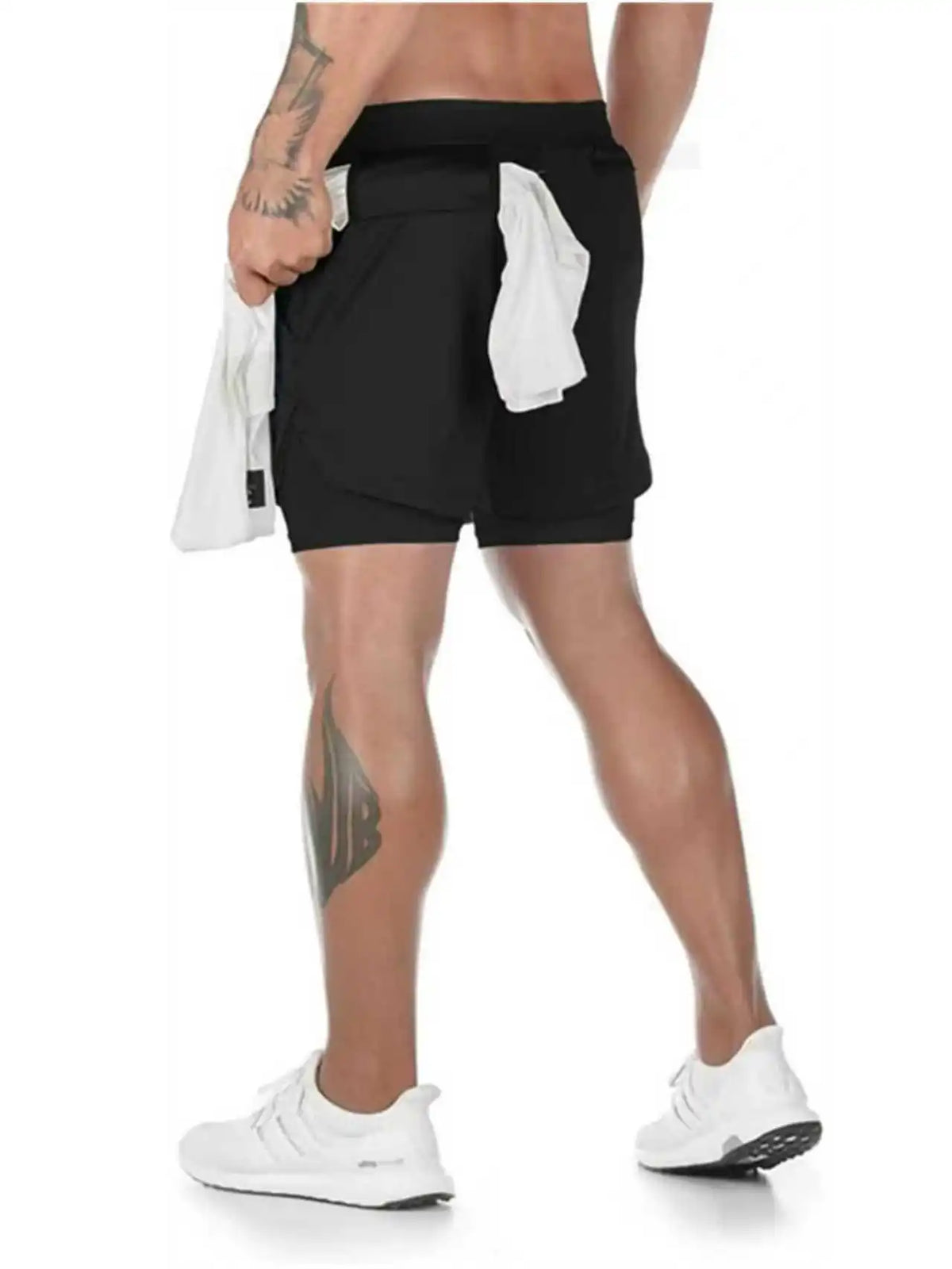Men's 2-in-1 Compression Training Shorts | Moisture-Wicking Quick-Dry
