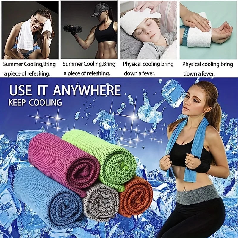 Cooling Towels 4-Pack | Microfibre, Soft & Breathable | 90×30cm | RUNGEAR