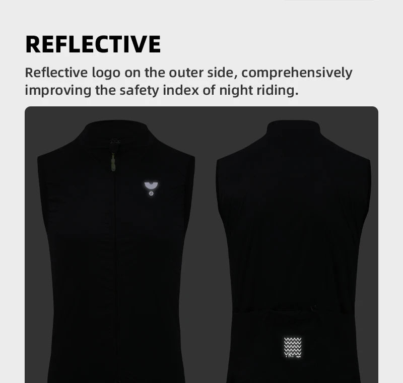 YKYWBIKE Cycling Gilet | Windproof, Breathable & Packable | Men's | RUNGEAR