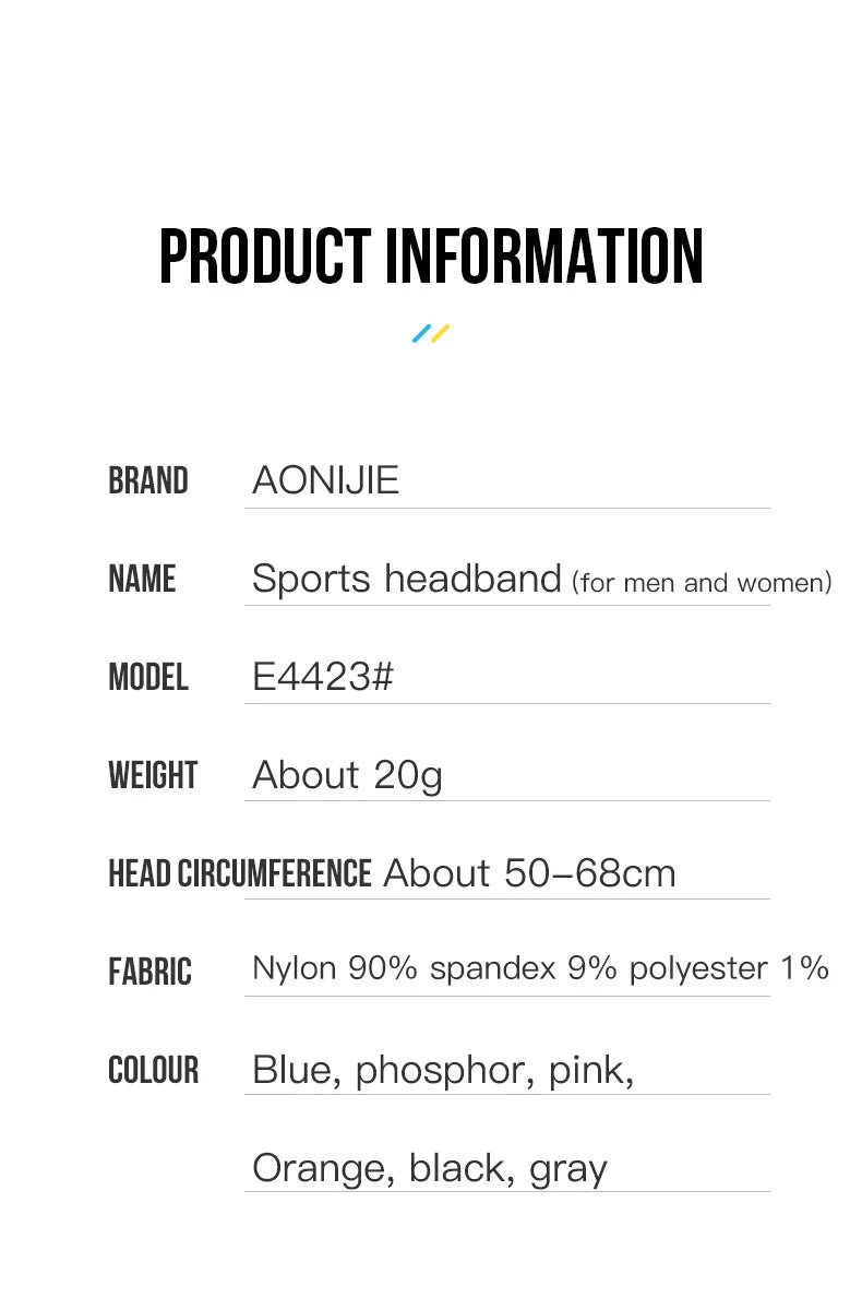 AONIJIE E4423 Non-Slip Workout Headband – Soft Stretchy Sweatband for Running, Yoga & Gym