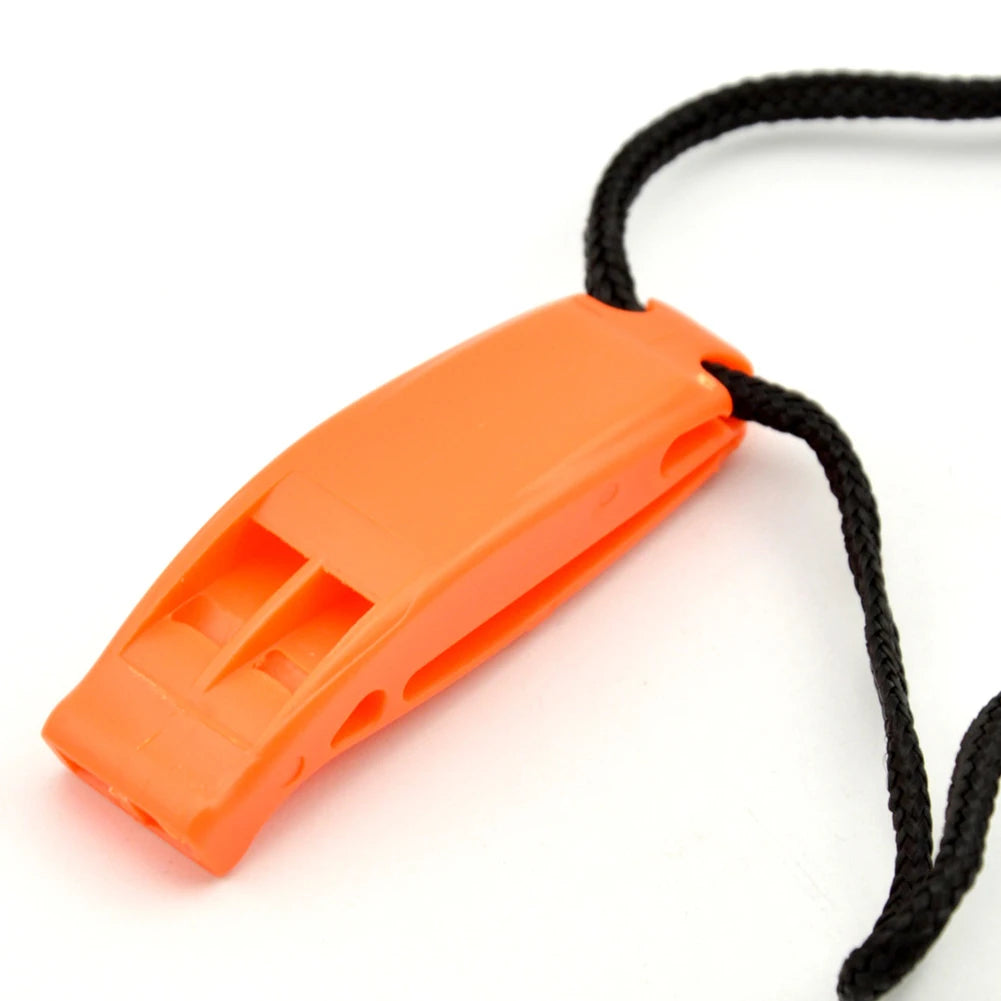 Dual-Frequency Safety Whistle – Pealess, Loud, Waterproof-Ready | Scuba Diving, Kayaking & Emergency Safety | Orange & Black