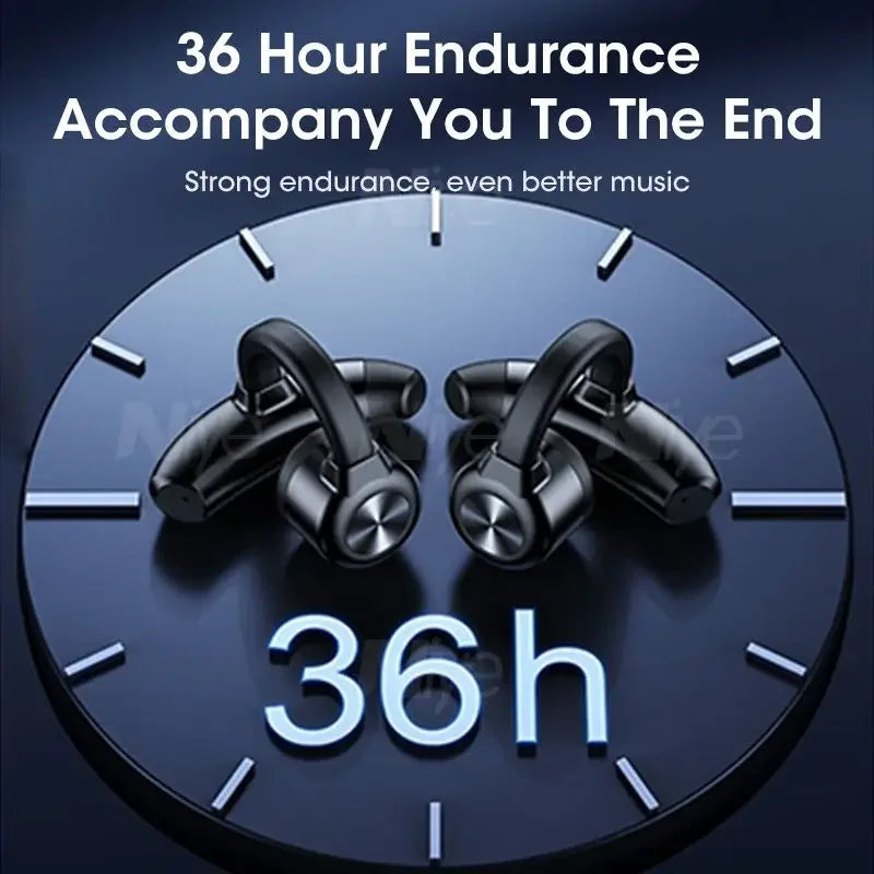 Running Tech Gear: Bluetooth, Wireless, Bone Conduction Cuff Earbuds TWS Sound For Sports Running / Rungear