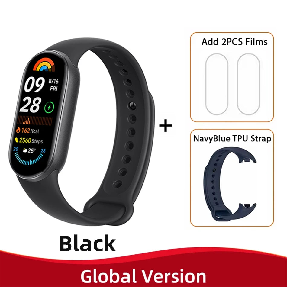 Global Version Xiaomi Smart Band 9 – 1.62" AMOLED, 21-Day Battery, Heart Rate & SpO₂ Tracker