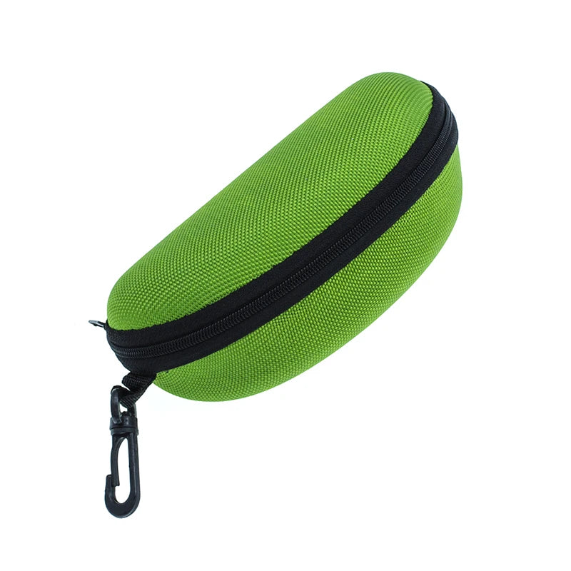 Large Hard Shell Zipper Sunglasses & Eyeglasses Case with Carabiner Clip – Waterproof Travel Protection
