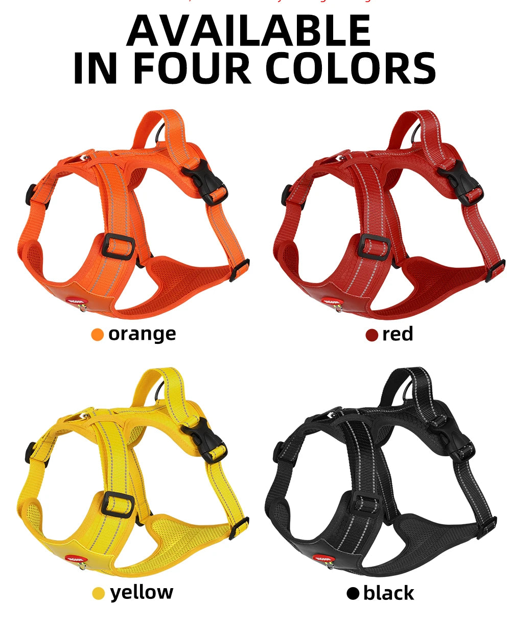 Reflective Anti-Escape Dog Harness | Nylon Halter for Small & Medium Dogs | XS–XL