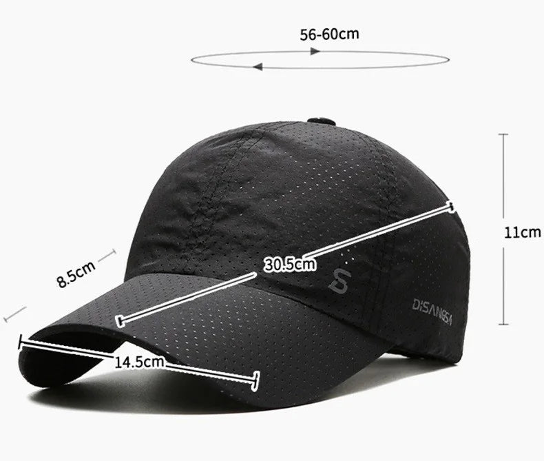 Summer Hat Accessories: Quick Drying, Breathable, Outdoor Unisex Summer Running Cap / Rungear