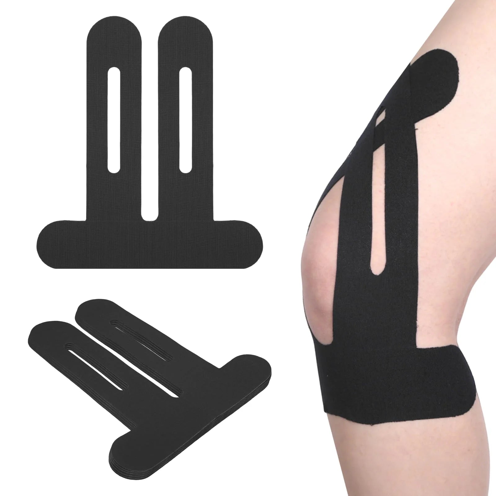 Running Recovery Gear: 10PC Kinesiology Tape for Knees, Waterproof & Elastic, Breathable Knee Tape, Athletic Tape Provide Support & Stability / Rungear