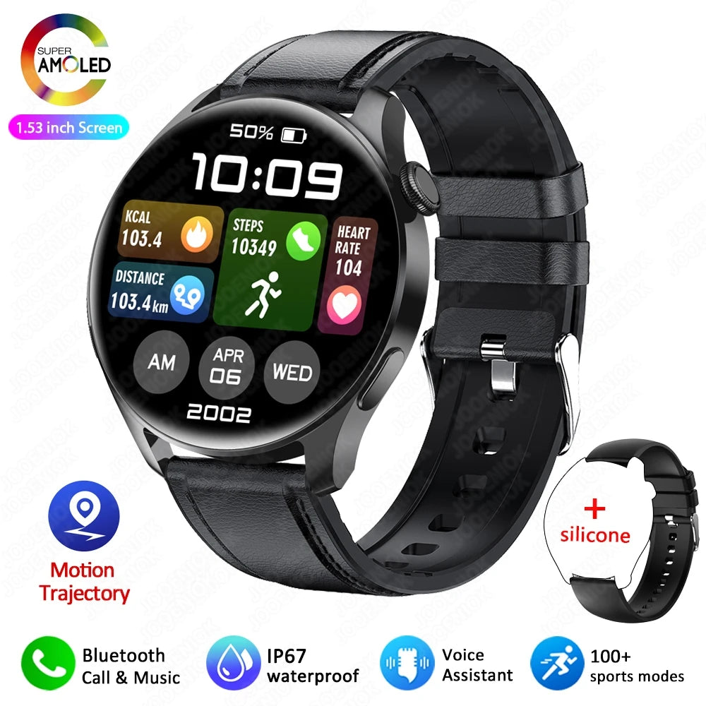Tech Accessories Gear: 2026 New Smart Watch For Men HD AMOLED Screen, GPS, Motion Heart Rate, Bluetooth, Calls / Rungear