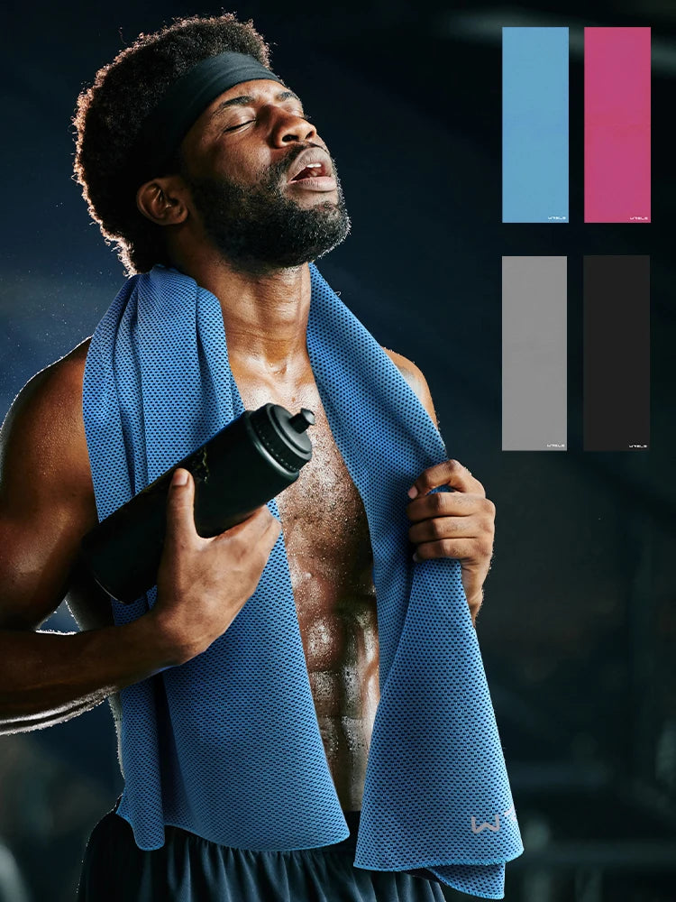WRELS Cooling Sports Towel | Quick-Dry Super Absorbent Gym & Running Towel 37×106cm