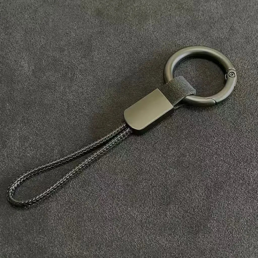 Key Accessories Gear: Simple, Woven, Unisex Suede Car Keychain with Lanyard / Rungear