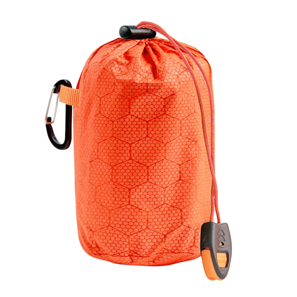 RUNGEAR Emergency Thermal Survival Sleeping Bag | Waterproof PE Aluminium Bivy Sack for Trail Running, Hiking & Camping