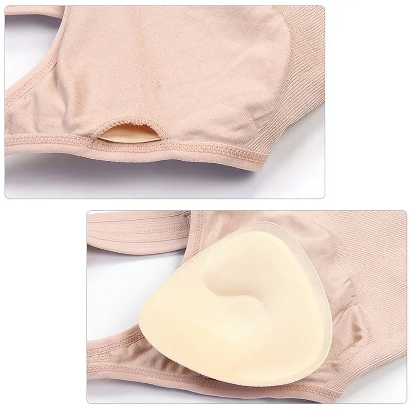 RUNGEAR Shockproof Seamless Racerback Sports Bra | Quick-Dry Yoga & Running Bra Tank Top
