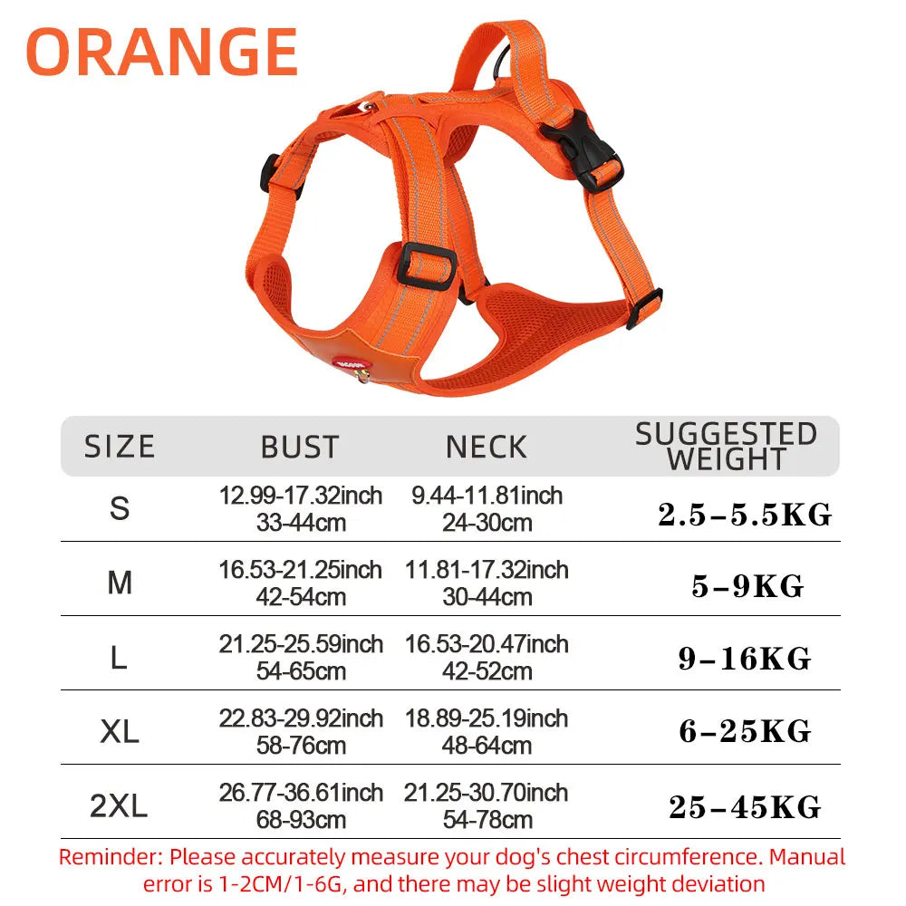 Reflective Anti-Escape Dog Harness | Nylon Halter for Small & Medium Dogs | XS–XL