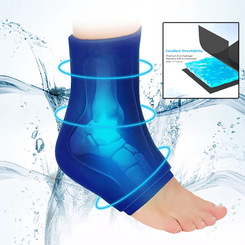 Reusable Hot & Cold Therapy Gel Foot Ice Pack Wrap – Cooling Sock for Plantar Fasciitis, Ankle Pain Relief & Arthritis | RUNGEAR