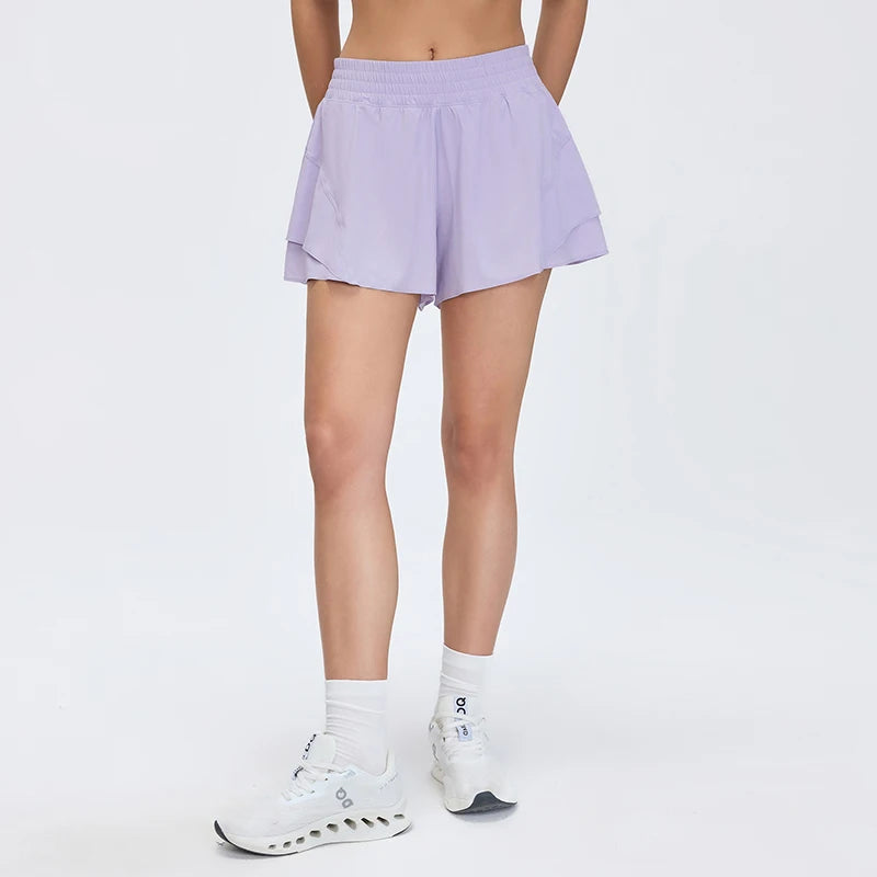 Women's 2-in-1 High-Waist Quick-Dry Running Shorts