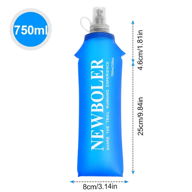 Collapsible Silicone Water Bottle — BPA Free | 150ml to 750ml | Running, Hiking & Travel