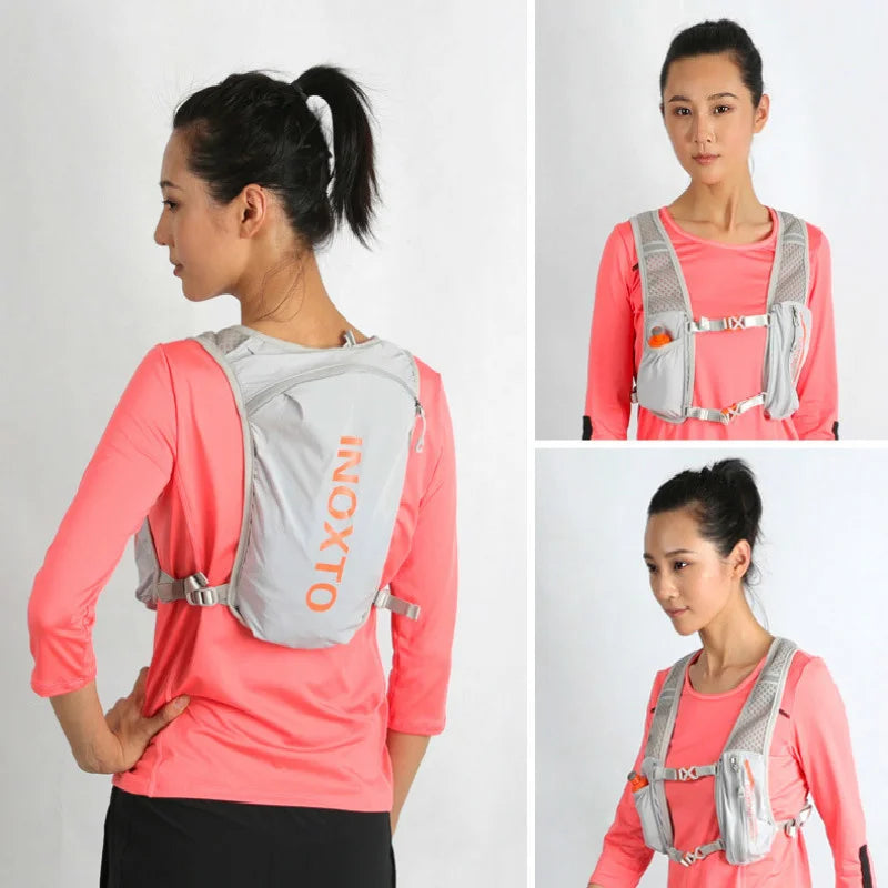 INOXTO 5L Breathable Hydration Vest – Lightweight Running & Cycling Backpack for Marathon & Hiking