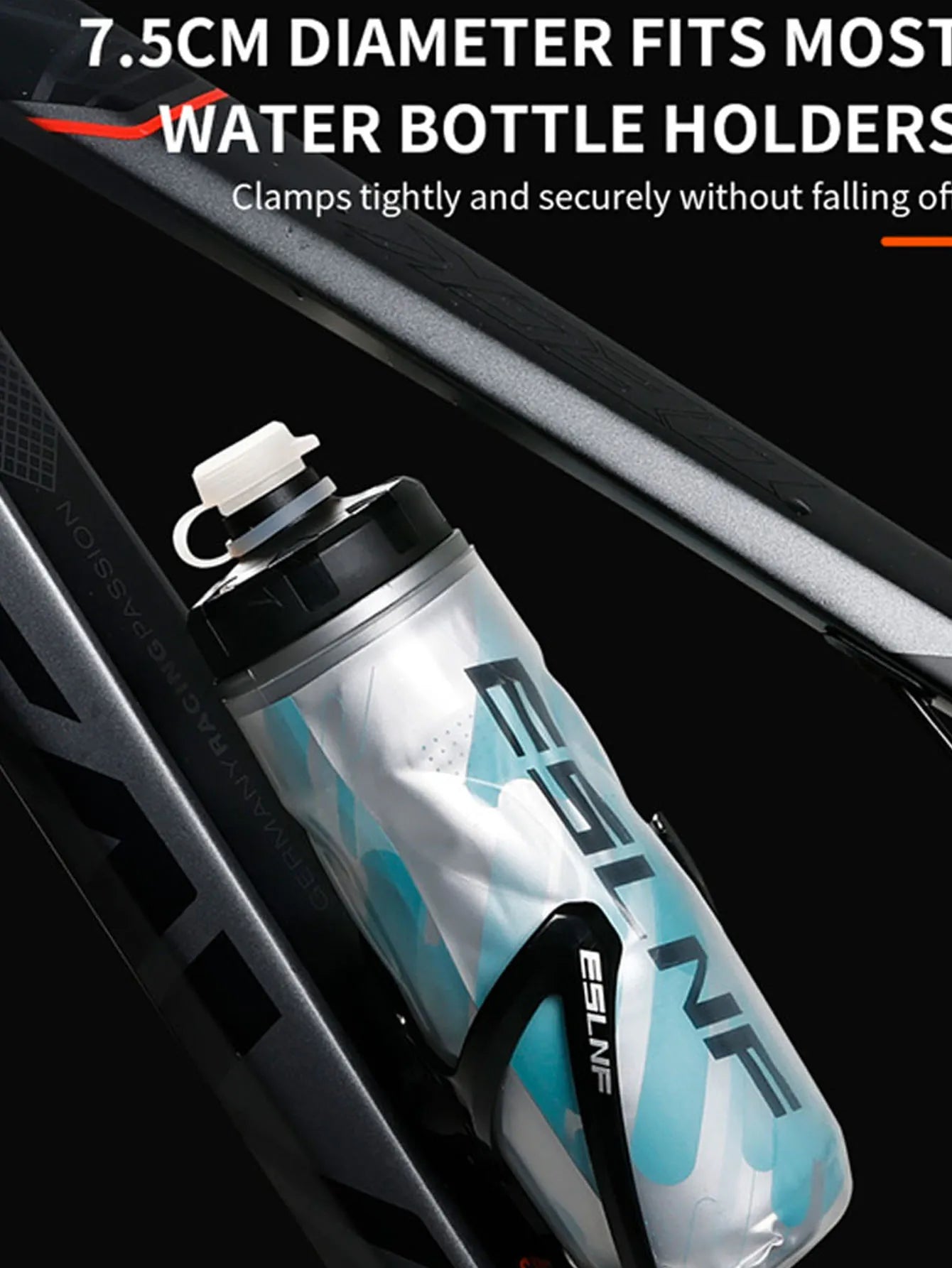 RUNGEAR 610ml Insulated Cycling Water Bottle | Squeeze Bottle for MTB, Road Bike & Outdoor Sport