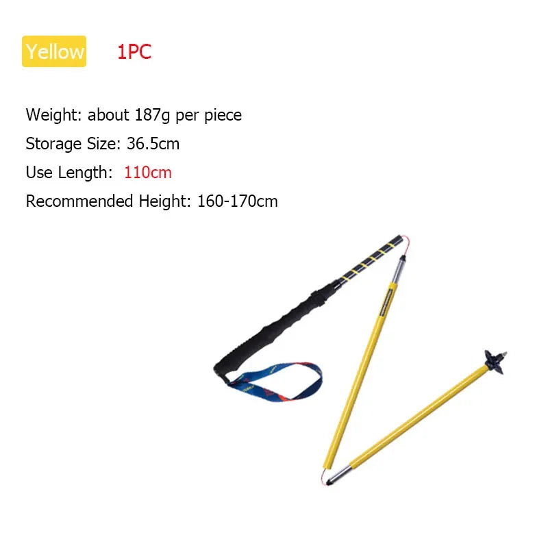 AONIJIE E4201 Lightweight Folding Trekking Poles – Carbon Fiber Quick Lock Trail Running Stick