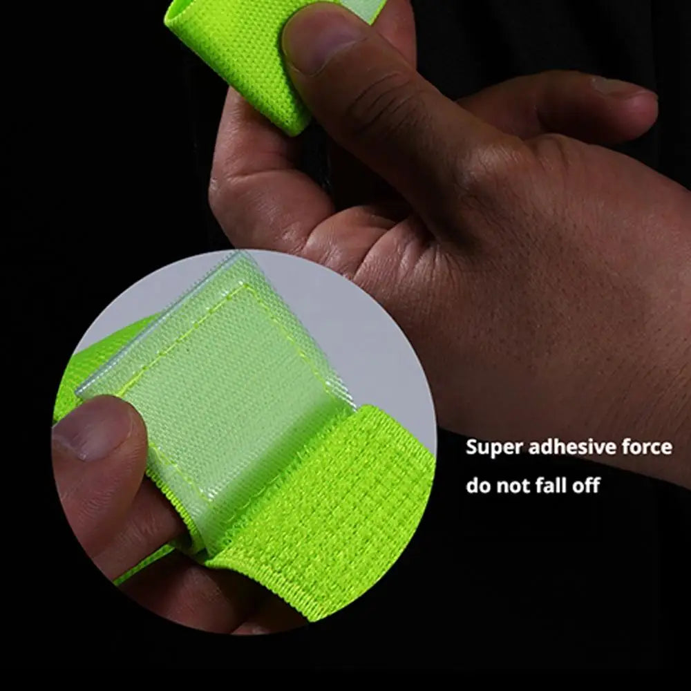 RUNGEAR LED Reflective Armbands | High-Visibility Safety Bands for Night Running, Cycling & Hiking (2-Pack)