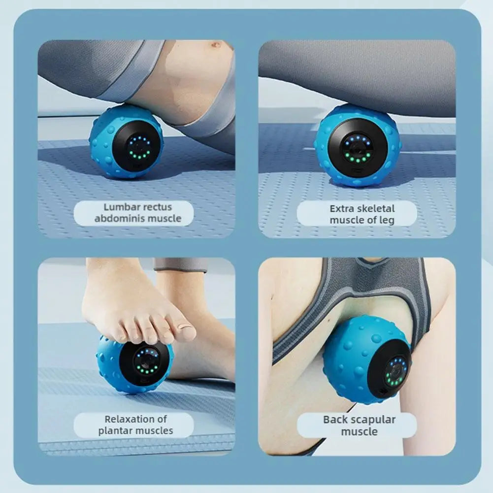 Vibrating Fascia Ball Massager – Electric Muscle Relaxation & Deep Tissue Recovery for Yoga, Fitness & Body Care