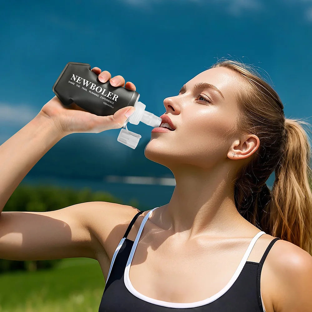 NEWBOLER Soft Flask – Foldable TPU Water Bottle | 150ml / 250ml / 500ml | Running, Hiking & Cycling