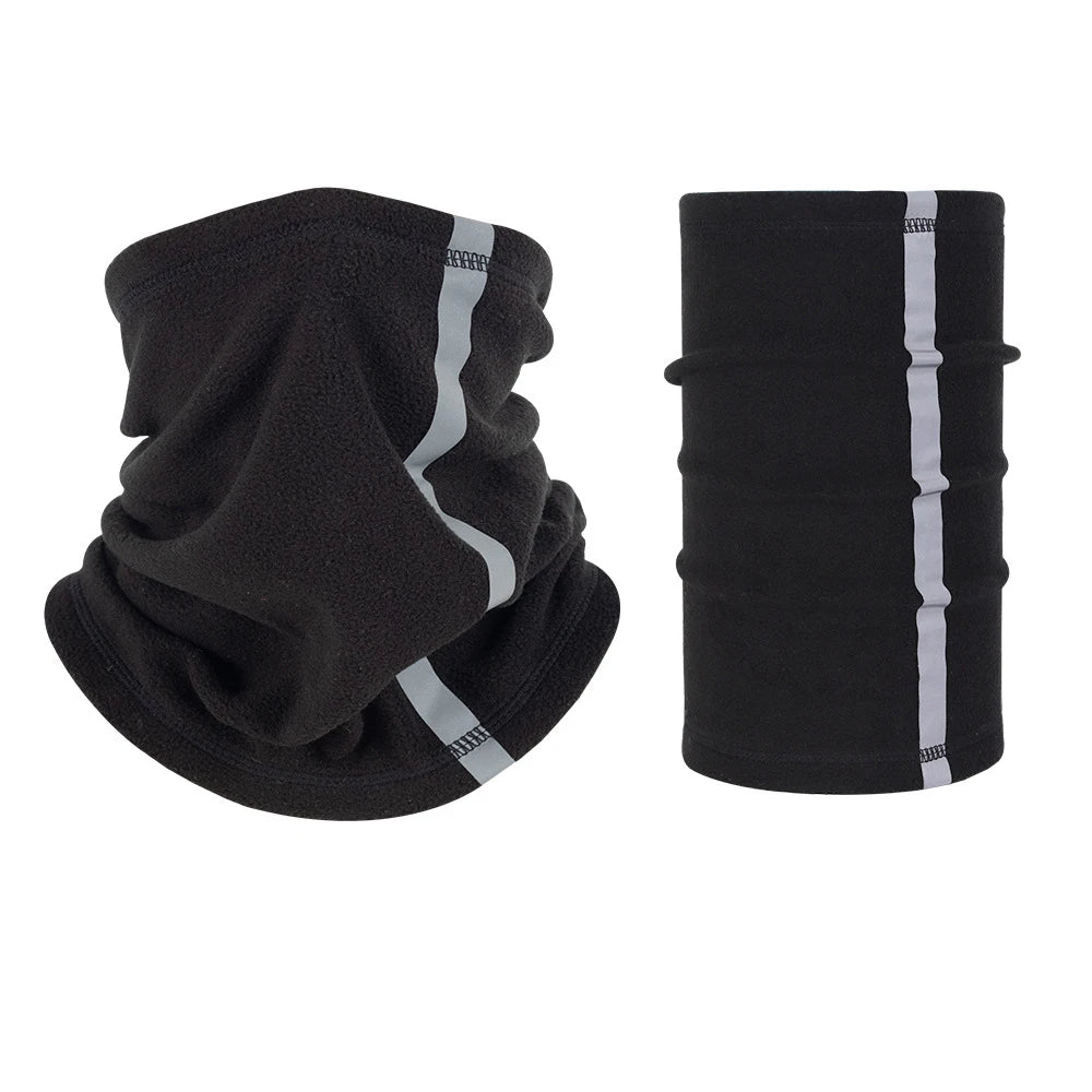Running Reflective Accessories: Adjustable, Warm Polar Fleece Neck Gaiter For Autumn Winter / Rungear
