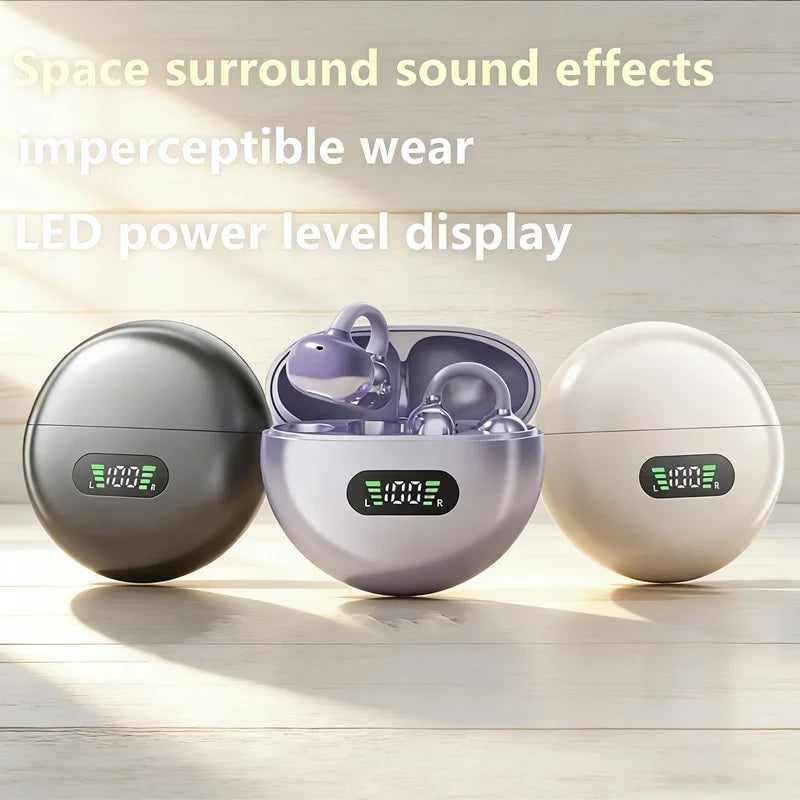 Running Tech Gear: New TWS Bone Conduction Earphone Clips, Bluetooth 5.3, Digital Display / Rungear