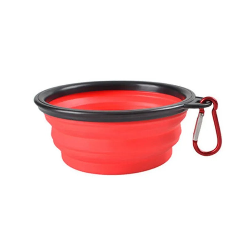 Portable Travel Silicone Collapsible Durable TPR Pet Water And Food Bowl For Cat and Dog Food
