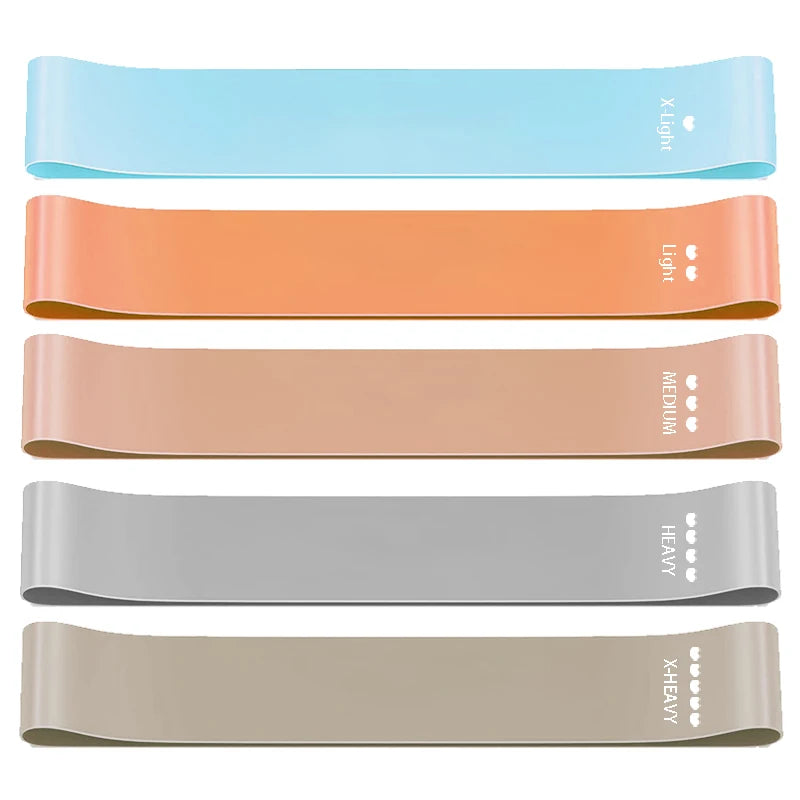 Resistance Elastic Loop Exercise Bands 5 Different Levels Suitable For Strength Training