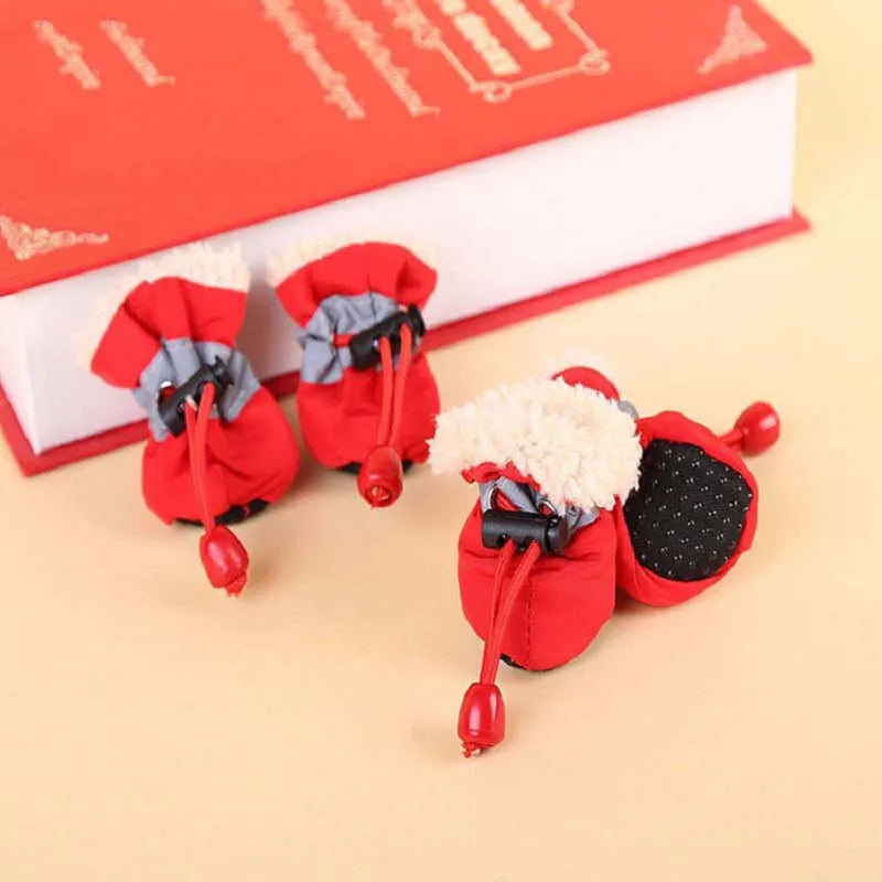 Dog Booties – Waterproof Rubber Anti-Slip Rain & Snow Shoes for Small Dogs & Puppies | Winter Paw Protection | 5 Colours
