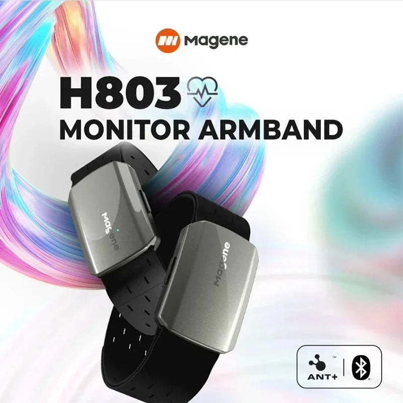 Running Tech Accessories: Magene H803 Heart Rate Monitor, Arm Wrist Band Sensor, Dual Mode Bluetooth ANT Heartbeat Tracker / Rungear