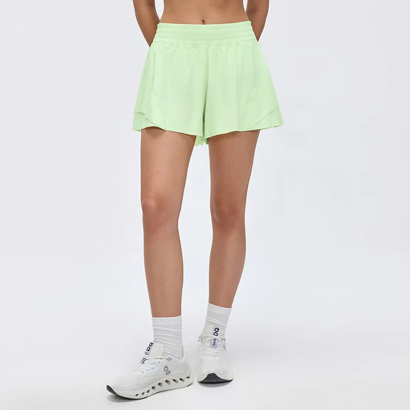Women's 2-in-1 High-Waist Quick-Dry Running Shorts