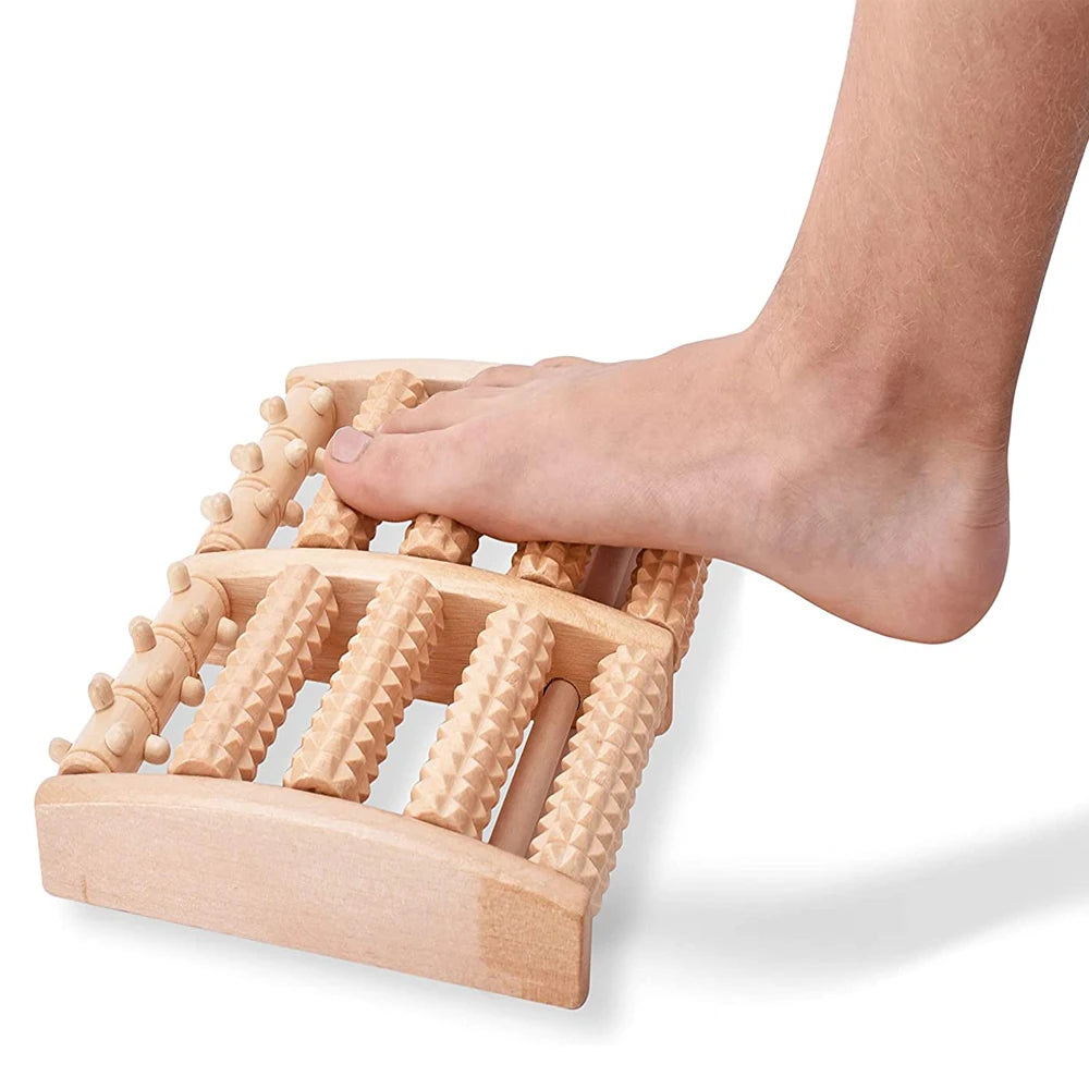 Wooden Foot Roller Massager | Plantar Fasciitis, Heel Spur & Arch Pain Relief
