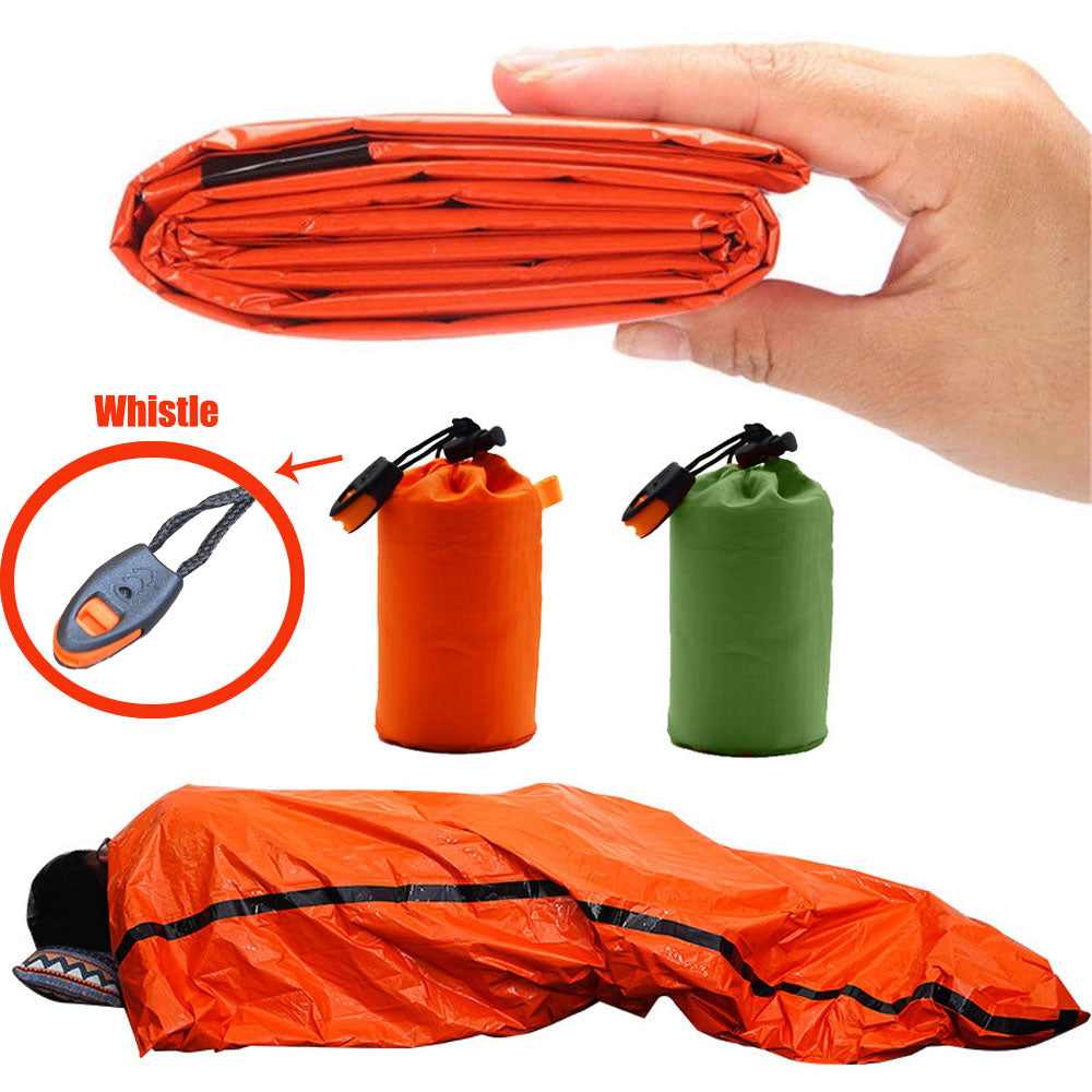 Emergency Survival Sleeping Bag | Waterproof Thermal Mylar Blanket for First Aid & Rescue